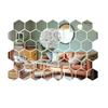 Adesivos de parede espelhados hexagonais acrílicos personalizados transfronteiriços DIY autoadesivos adesivos de parede decoração de casa adesivos de parede de fundo