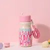 Nueva Taza Térmica de Acero Inoxidable de Alto Valor Portátil para Exteriores con Correa Mini Taza para Niños Taza de Agua Personalizable de Dibujos Animados