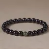 Pulseras de Sándalo Rojo de Hoja Pequeña Natural para Hombres y Mujeres, Cuentas de Buda de Sándalo Negro, Pulseras de Sándalo Dorado, Cuentas Superiores de Jade Hetian