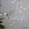 Ornamento Pequeno de Natal para PC Kit de Material DIY para Árvore de Natal Pingentes de Cristal Transparente Decoração de Feriado Enfeites para Pendurar