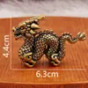 Vintage Latão Zodíaco Dragão Puxador Bonito Desenho Dragão Pet de Chá Decoração Dragão Sólido Enfeites Pequenos de Mesa