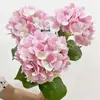 Película de simulación con contenido Yang, 3D de una sola hortensia de 4 hojas, flor de hortensia para maceta en casa, decoración para exteriores