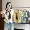 2026 Verano Nuevo Estilo Tallas Grandes Mujer Diseño Coreano Lunares Bufanda de Seda Cuello Blusa Top Juvenil