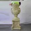 Adereços de decoração de casamento: Vasos de Flores de Gesso Estilo Europeu, Colunas Romanas Antigas, Adereços Realistas para Hotéis, Vilas e Decorações Externas