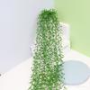 Planta de Simulación Flor Falsa Enredadera Enredadera Planta Verde Decoración para Colgar en la Pared Sala de Estar Interior Decoración de Clorofilo Colgante de Pared Hojas de Sauce Llorón Jianglong