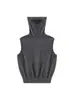 Chaleco sin mangas de cachemir de triacetato con cuello alto apilado, nueva colección de punto para principios de otoño para mujer, chaleco cómodo para usar en capas