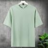 Camiseta Básica de Manga Corta Blanca de Color Sólido para Hombre, Camiseta Básica, Camiseta de Cuello Redondo, Algodón Pesado, Popular Juvenil de Manga Corta