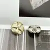 Botones Metálicos de Molino de Viento Incrustados con Diamantes, Botones Decorativos Huecos, Ropa de Abrigo de Tweed, Botones para Suéter, Botones de Diseño