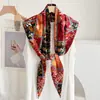 Xale Qipao para Mulheres, Peça de Roupa de Verão, Lenço Triangular Estilo Étnico em Seda Falsa, Lenço Versátil com Franjas para Fotos de Viagem