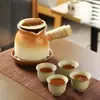 Tetera para Preparar Té para Uso Doméstico, Maceta Cerámica Moderna de Interior para Preparar Té, Tetera Individual para Té de Leche Tostado Yunnan, Tetera con Asa Lateral No Caliente