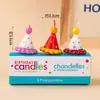 Estilo ins decoração de bolo de aniversário de desenho animado velas flores chapéus de festa urso de pelúcia rosto sorridente corações velas de aniversário infantil