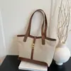 Bolsa de Mão Fashion para o Trabalho para Mulheres Outono e Inverno 2025 Nova Bolsa de Ombro Versátil de Grande Capacidade Bolsa Tote de Temperamento Spliced