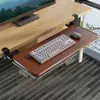 Bandeja para Teclado Debajo del Escritorio Sin Taladro Tablero de Extensión de Escritorio de Oficina Cajón de Almacenamiento para Ratón de Computadora Carril Deslizante Soporte de Clip