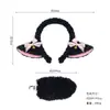 Diadema de Orejas de Cordero de Peluche con Cabeza de Animal para Lavarse la Cara y Maquillaje, Diadema, Tocado al por Mayor, Tocado con Forma de Animal para Halloween