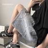 Shorts Masculino Marca da Moda Ins Verão Textura Relevo Calça de Praia Vibe High Street Calça Casual Americana