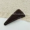 Pinza de tela mate retro estilo coreano con costuras, Pinza ovalada artística tipo lágrima, Pinza para flequillo lateral, Pasador para mujer