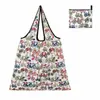 Bolsa de Compras Plegable con Estampado de Leopardo Personalizada, Nueva Bolsa Ecológica de Almacenamiento Transfronteriza, Bolsa Tote de Gran Capacidad para Supermercado