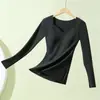 Ácido Hialurônico Tamanho Plus Camada Base Muscular Roupa Térmica Roupas de Outono Femininas Sutiã sem Desgaste Novo Estilo 2024 Top Base Feminino
