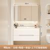 Lavabo de cerámica de gran diámetro combinación de mueble de baño lavabo grande lavabo cerámico integrado lavabo oceánico tamaño grande lavabo de vientre para baño