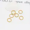 Acessórios para joias DIY anel torcido de platina de ouro real 14K pingente material DIY acessórios para brincos coreanos de alta qualidade