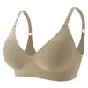 Ropa interior de soporte suave transfronteriza color liso alta calidad brillante fruta simple congelado cómodo sexy cubierta de sujetador para mujer