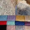 Tejido de Malla con Lentejuelas y Cuentas de Alta Resistencia Encriptado Vestido de Novia Vestido de Noche Tejido para Ropa Ancho de 1.5 Metros Tela de Encaje para Manualidades