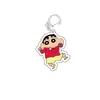 Llavero de Dibujos Animados 2D de Crayon Shin-Chan Colgante Acrílico para Mochila de Estudiante Lindo Pequeño Regalo Decoración Regalo