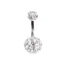 Venta Caliente Transfronteriza Shambhala Bola de Diamante Completo Varilla Exterior de Plástico Acrílico Joyería de Acero Inoxidable para Piercing Clavo de Ombligo Anillo de Ombligo