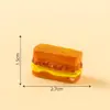 Juguete de comida de hamburguesa Panini en miniatura para micro-paisajes, decoración DIY de casa de muñecas, accesorios de bolsa sorpresa, figuras en miniatura