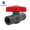 Válvula de Bola de Enchufe de PVC Cuerpo Redondo Boca Redonda Octogonal Interruptor de Plástico Válvula de Doble Manija Accesorios para Tuberías de Suministro de Agua Conector Interno