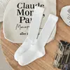 Calcetines holgados de punto blanco estilo ballet, Calentadores de piernas de algodón sin pies para primavera y otoño, Calcetines holgados de color liso hasta la mitad de la pantorrilla, Calcetines para pantorrilla JK