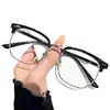Óculos de Meia-Armação, Estilosos e Intelectuais, Óculos de Receituário Fotocromáticos Retrô, Anti-Luz Azul, Casual para Negócios, Cool e Estilosos, Óculos Sem Grau, Frete Grátis D
