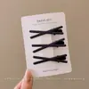 Pinza negra para el pelo para mujer, pasador lateral para flequillo de la frente, herramienta para arreglar el pelo, pinza para el pelo de la nuca, accesorio para el pelo