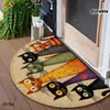 Felpudo Decorativo Interior Semicircular Estilo Americano Temu, Alfombrilla de Pie Absorbente de Agua y Resistente a Manchas para Baño, Alfombrilla de Piso Resistente al Desgaste y Fácil de Cuidar para Habitación