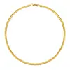 Variedad de acero inoxidable europeo y americano collar gargantilla femenina simple cuerpo ligero anillo imitación oro 18K perlas artificiales