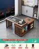 Conjunto de Mesa de Chá Giratória e Cadeiras de Madeira Maciça, Móvel e Dobrável, Mesa de Chá Multifuncional para Sala de Estar, Casa ou Varanda, Pequena Estação para Preparo de Chá