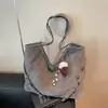 Bolsa de Ombro Transfronteiriça Casual de Grande Capacidade para Mulheres Nova Versátil para o Outono e Inverno Bolsa Tote para o Dia a Dia Bolsa Simples de Ombro