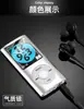 Leitor de música esportivo MP4/MP3 Bluetooth para estudantes, leitor de música portátil com tela, slot para cartão, alto-falante externo, versão Bluetooth