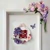 Decoração de Quarto de Casamento Enfeites Pendurados para a Porta do Quarto do Noivo com Flores Artificiais para Decoração de Canto da Porta do Quarto da Noiva Usando Flores Artificiais