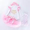 Ropa de primavera para niñas ropa infantil 0-2 años bebé ropa del Día de San Valentín falda falda de princesa conjunto ventas directas de fábrica