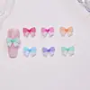 Acessórios para Unhas com Bolinhas e Laços de Macaron Resina 3D Peças Pequenas Brincos DIY Presilhas de Cabelo Decorações de Unhas Vestíveis