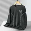 Sudadera de otoño e invierno para hombre, corte holgado, cuello redondo, sin capucha, manga larga, top versátil de moda