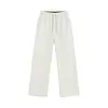 Calça Longa Casual Esportiva de Tricô Roxa Solta, Estilo Novo de Outono, Corte Reto/Personalizado para Homens e Mulheres
