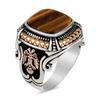 Hecheng Anillos Retro de Aleación con Patrón de Moda Europea y Americana Joyería de Exportación Venta al por Mayor Dropshipping