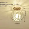 Luz de pasillo nórdica, luz de pasillo, luz de entrada, lámpara de techo pequeña de cristal moderna creativa simple, lámpara de techo pequeña de cristal moderna y de lujo