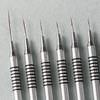 ESNOL tubo de agulha para unhas linha de puxar pincel pintura de flores caneta de linha ultrafina linha de puxar anel de couro antiderrapante suporte de caneta de metal