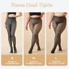 Medias, Mallas Térmicas Forradas de Felpa para Mujer, Medias Falsas Transparentes Forradas de Felpa para Invierno