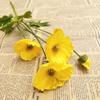 Amarelo Limão Amarelo Brilhante Rosa Decorativa ao Ar Livre Hortênsia Flores Artificiais Atacado Casamento Buquês de Flores Artificiais