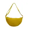 Bolsa tote de cor sólida estilo japonês para mulheres, novo modelo 2025, bolsa transversal leve, bolsa de ombro, bolsa de lona, bolsa de axila, transfronteiriça