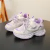 TênisDad para meninas, nova coleção primavera/outono 2026, tênis esportivos de malha respirável, tênis casuais para corrida, sapatos de princesa, sapatos de calçar